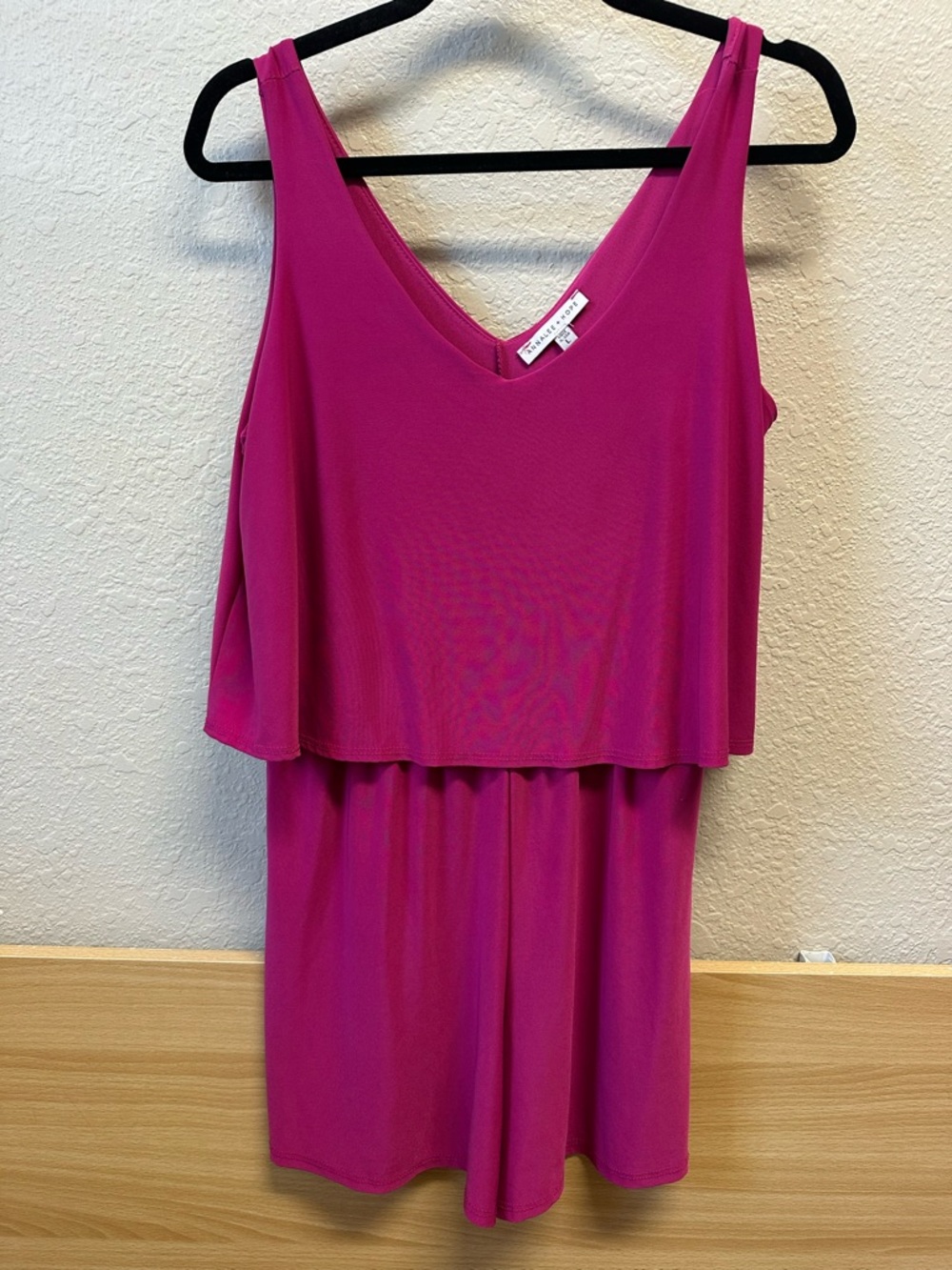 Annalee + Hope Magenta Sleeveless V-Neck Dress